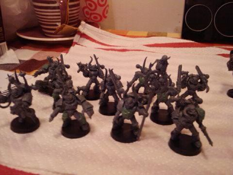 plague group mixed a box of normal with chaos (raided the bits closet for most of this army)
