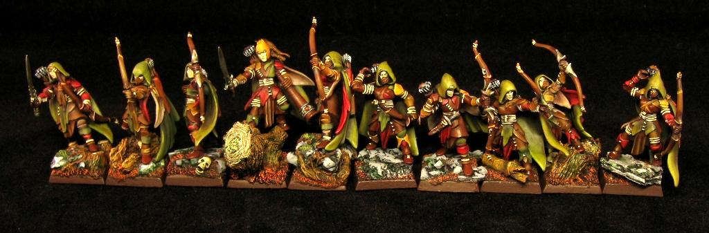 Archers, Bow, Cloak, Hood, Wood Elves