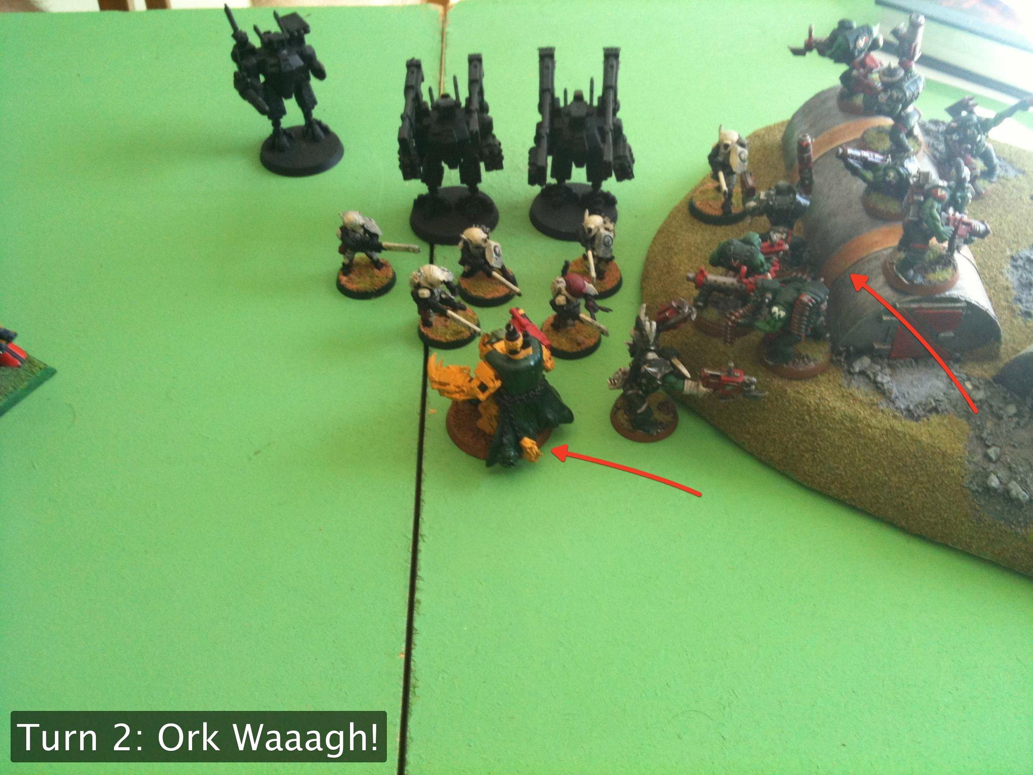 Battle Report, Da Ork Angelz, Eldar, Orks, Tau