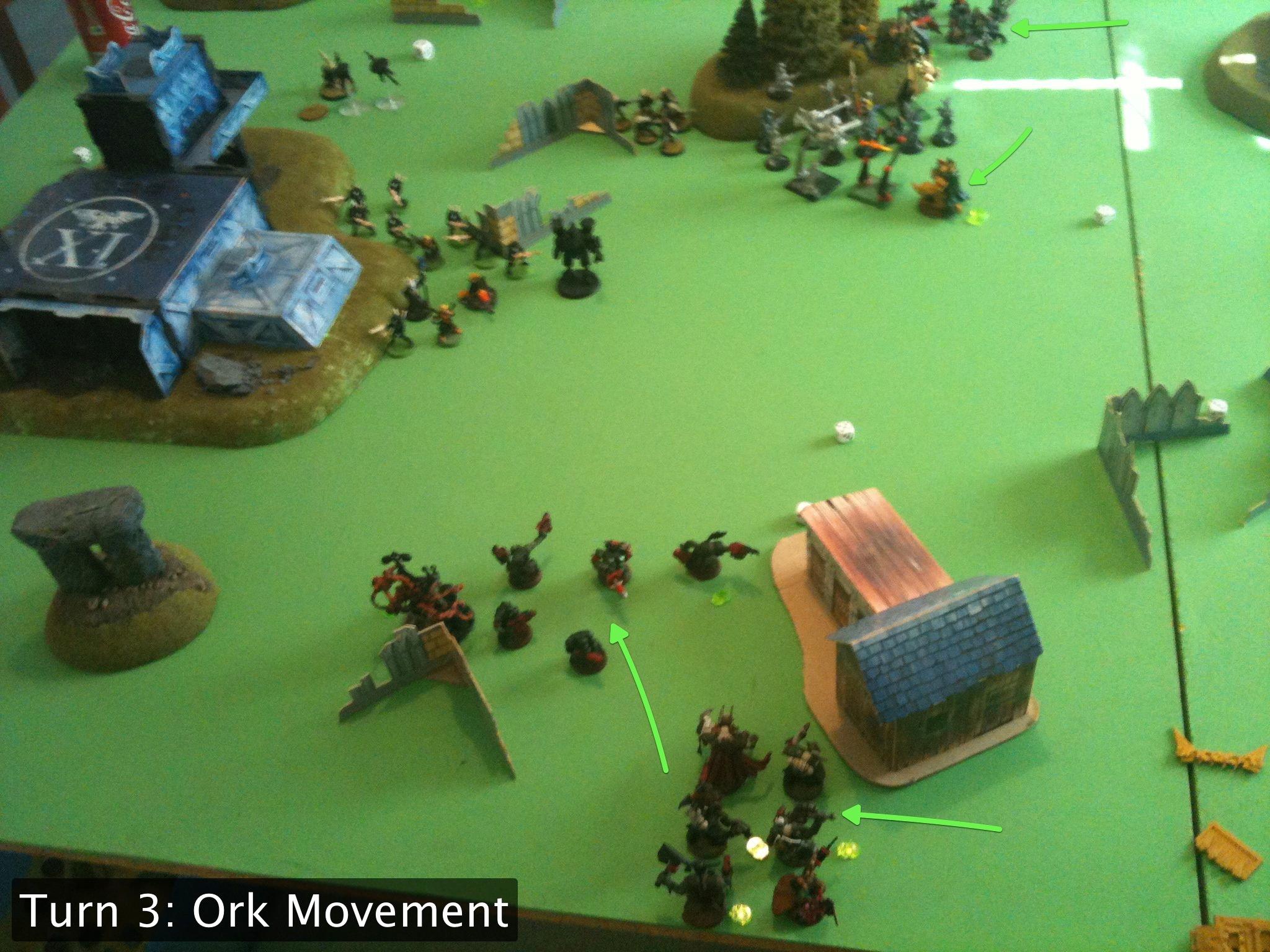 Battle Report, Da Ork Angelz, Eldar, Orks, Tau