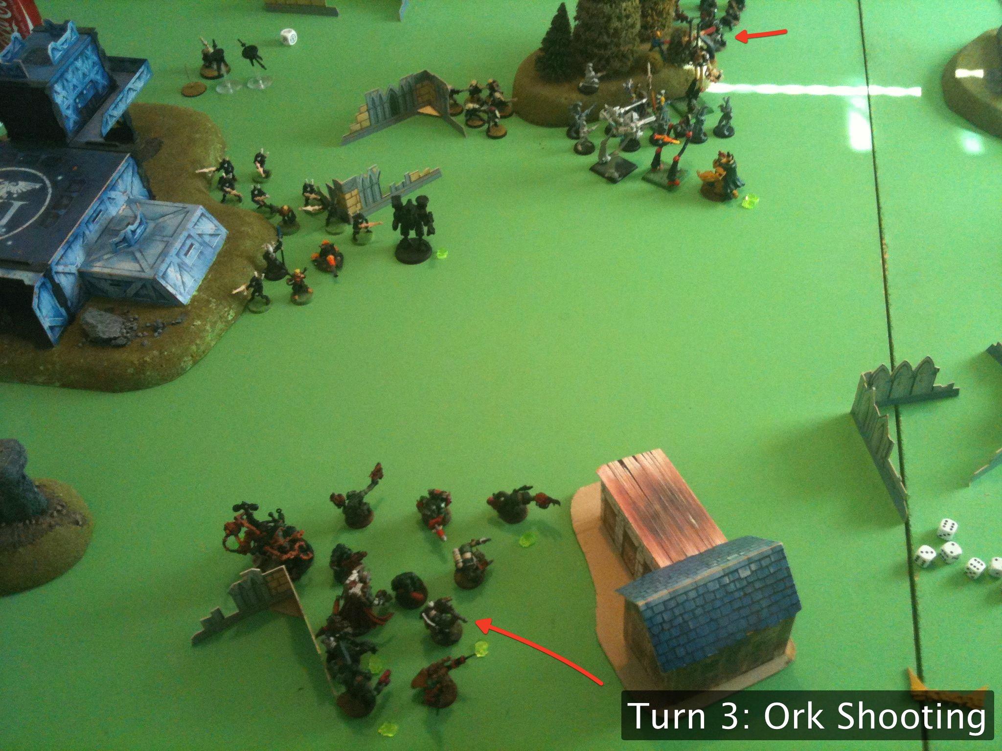 Battle Report, Da Ork Angelz, Eldar, Orks, Tau