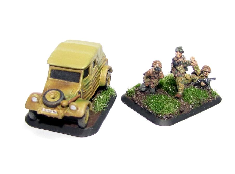 Flames Of War, Germans, Kubelwagon, Pak40, Ss, World War 2