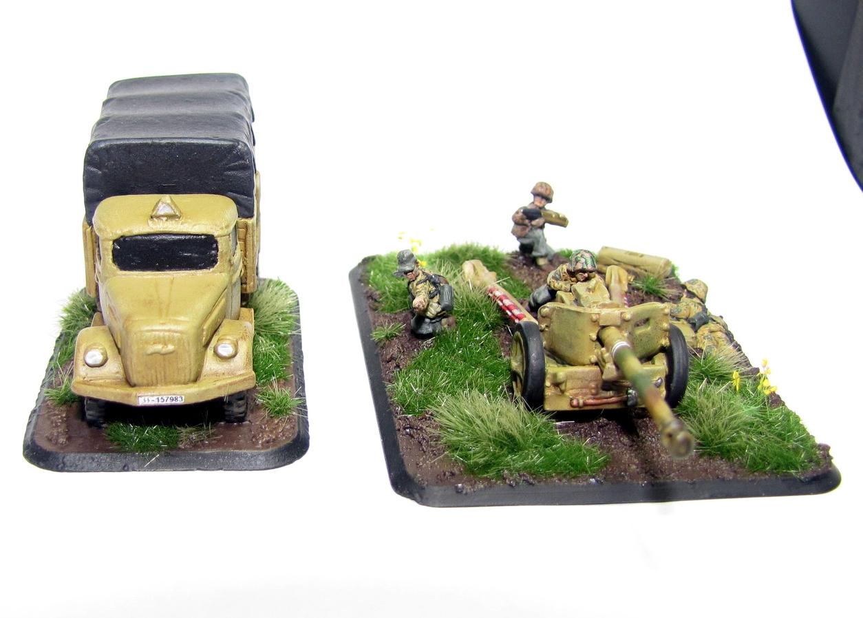 Flames Of War, Germans, Opel Blitz, Pak40, Ss, World War 2