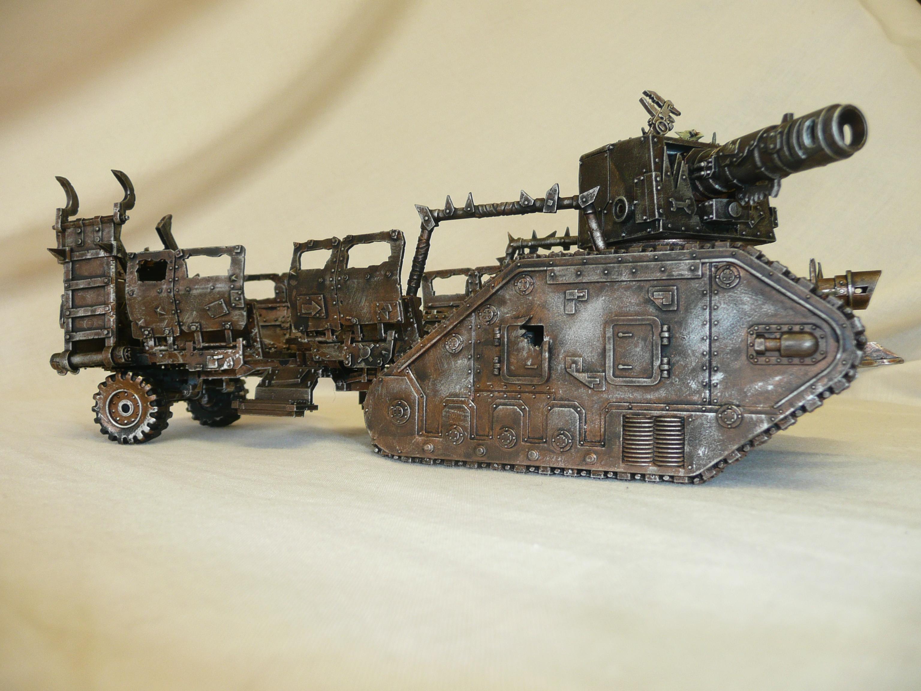 Battlewagon, Kitbash, Looted Leman Russ, Orks