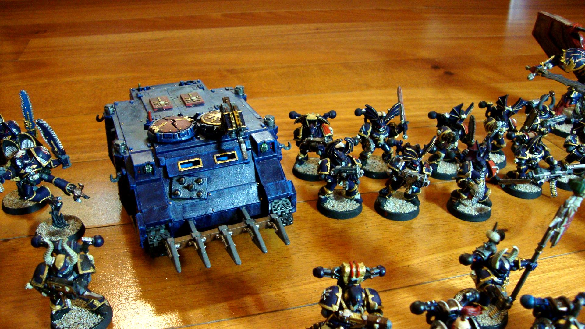 Chaos Space Marines, Night Lords, Rhino, Warhammer 40,000