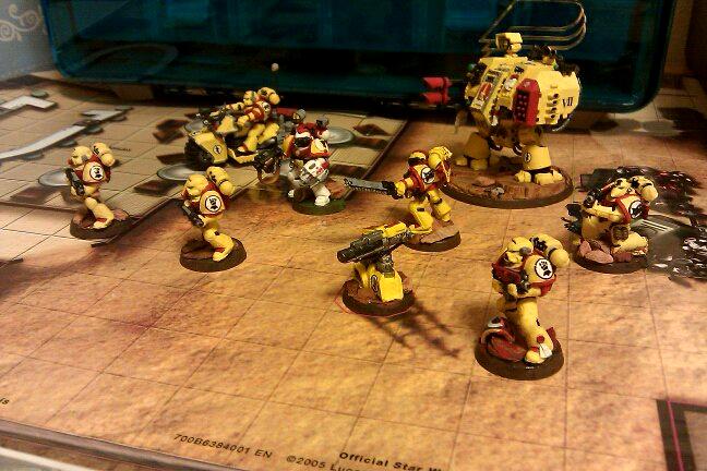 Apothecary, Dreadnought, Imperial Fists, Space Marines, Warhammer 40,000