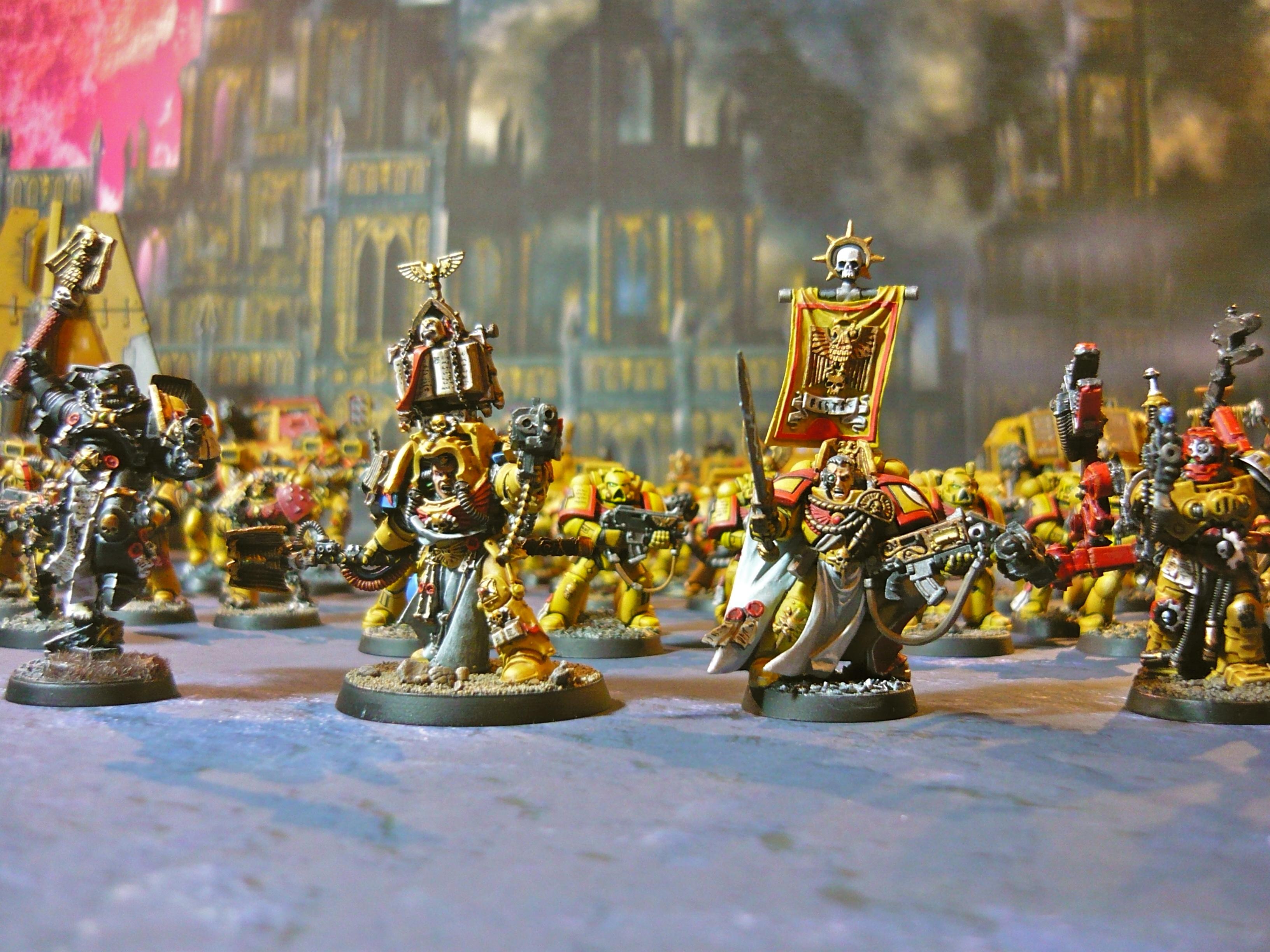 Army, Drop Pod, Imperial Fists, Land Crusader, Land Speeder, Rhino. Razorback, Space Marines, Terminator Armor