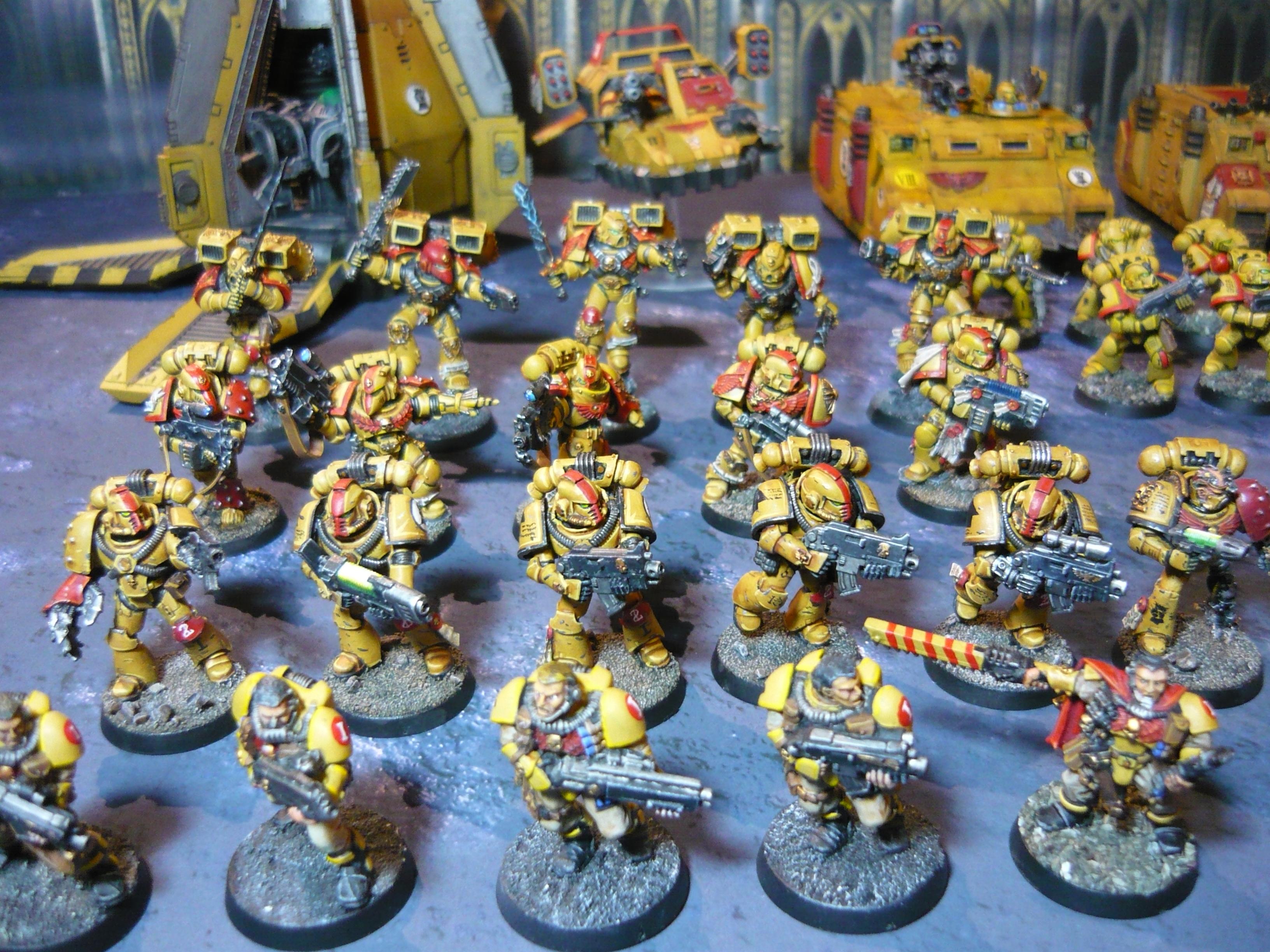 Army, Drop Pod, Imperial Fists, Land Crusader, Land Speeder, Rhino. Razorback, Space Marines, Terminator Armor