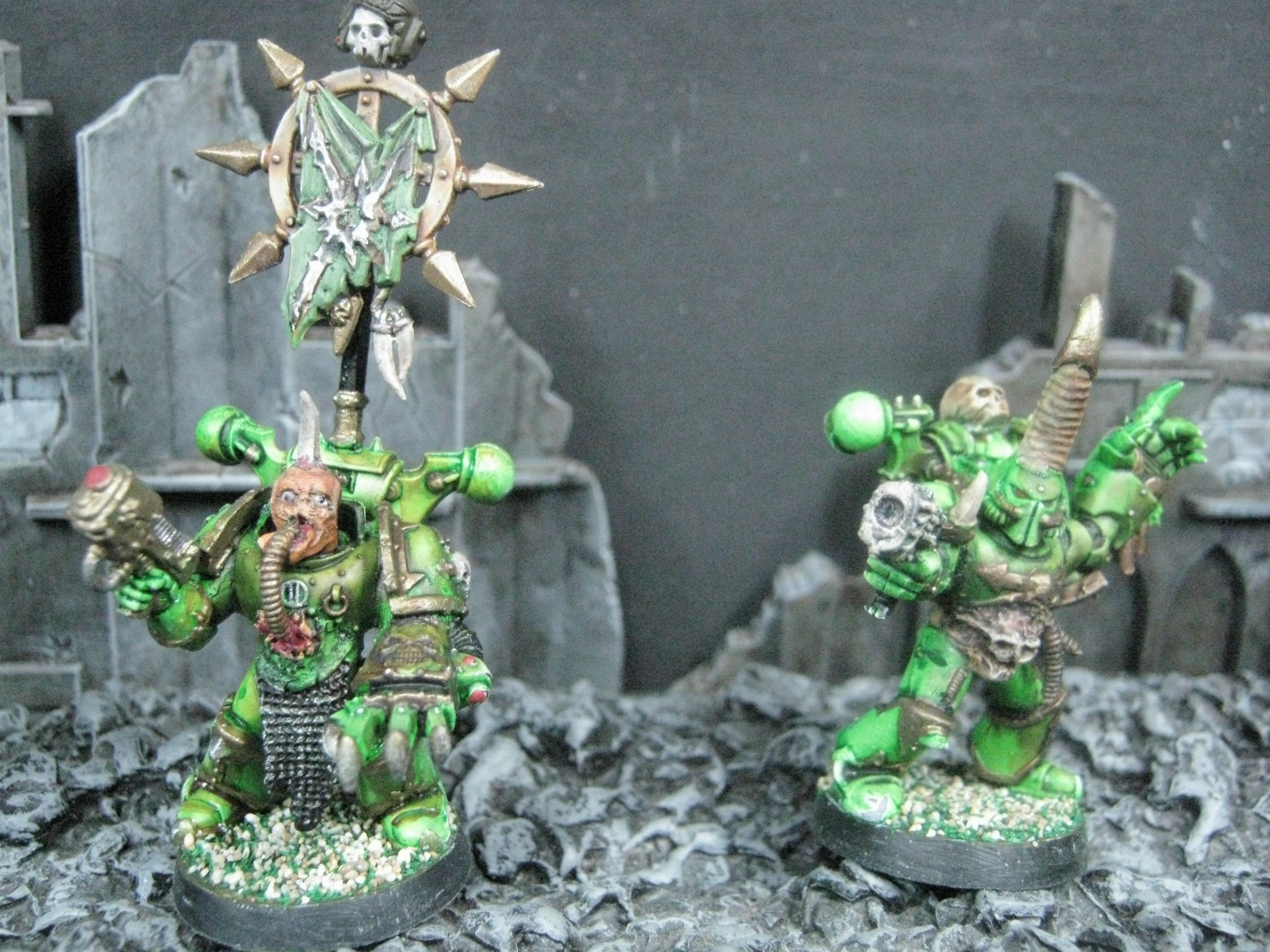 Aspiring Champion, Chaos Space Marines, Conversion, Death Guard, Nurgle, Warhammer 40,000