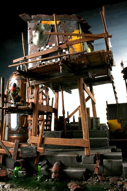 Goff, Lighted, Orks, Scratch Build, Space Ork, Terrain, Toxic