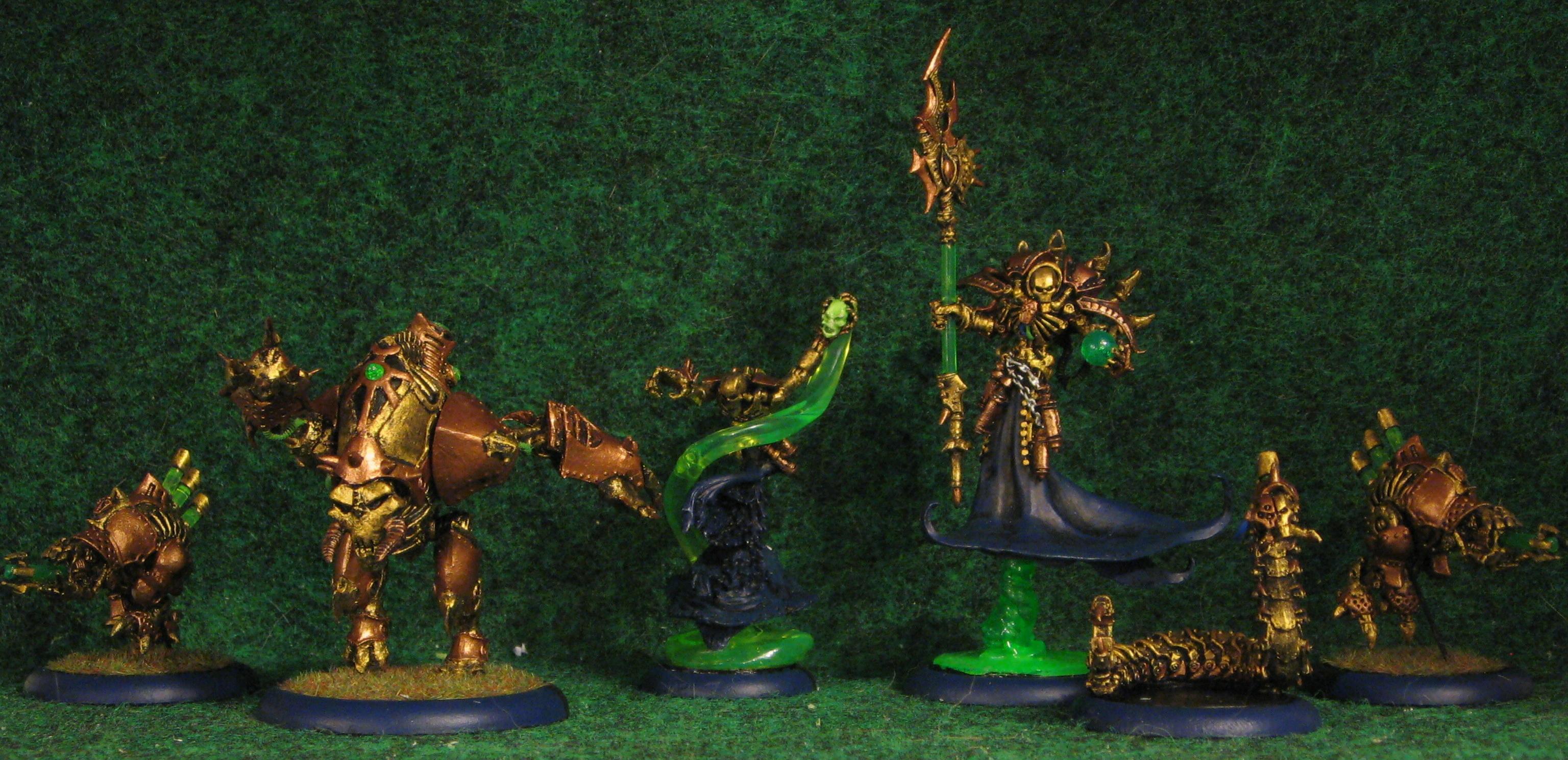 Conversion, Cryx, Gold Paint Scheme, Necrons, Warmachine