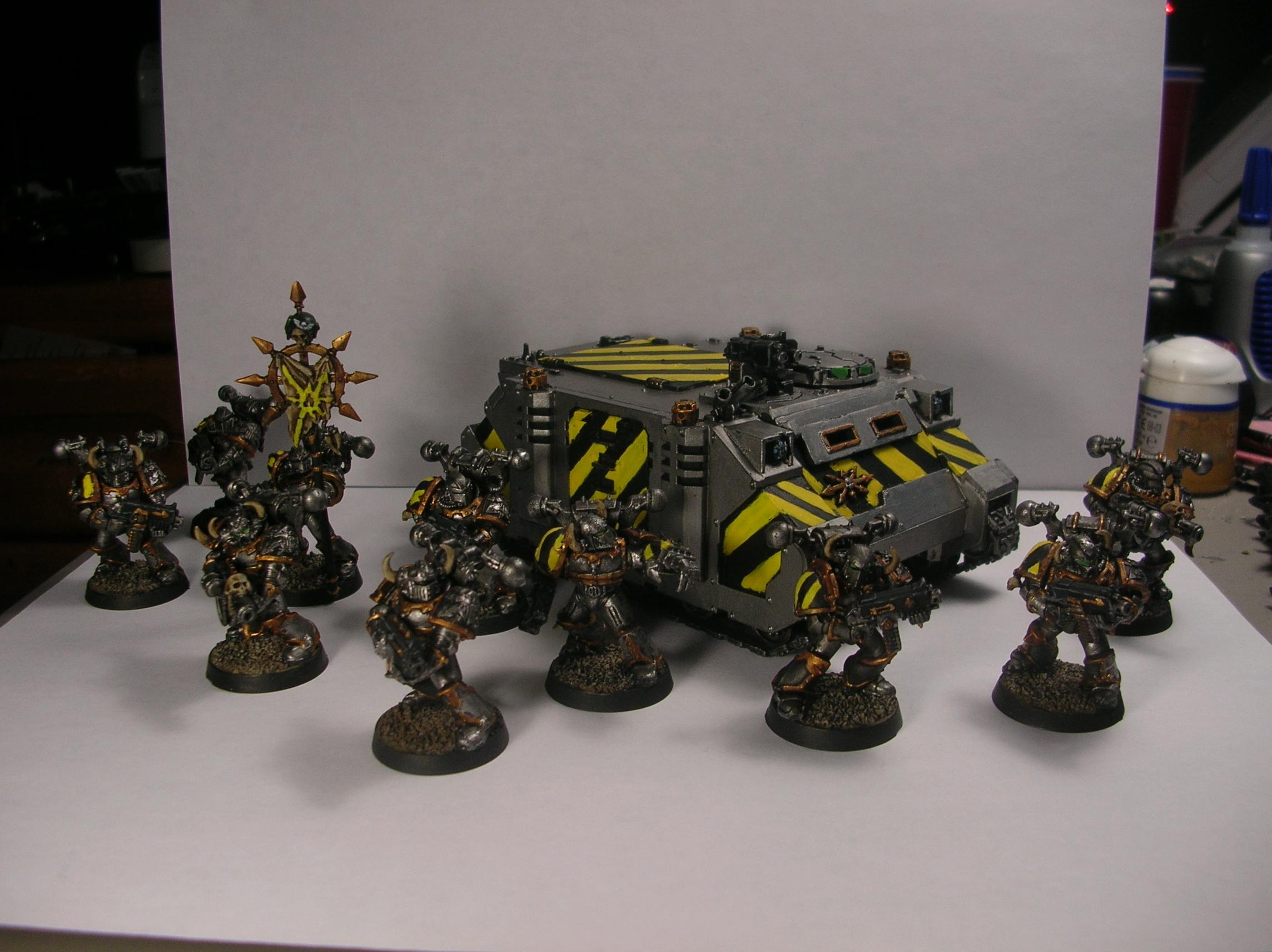 Chaos Space Marines, Iron Warriors, Rhino, Warhammer 40,000