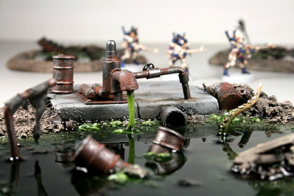 Barrels, Dump, Ooze, Scratch Build, Terrain, Toxic, Waste