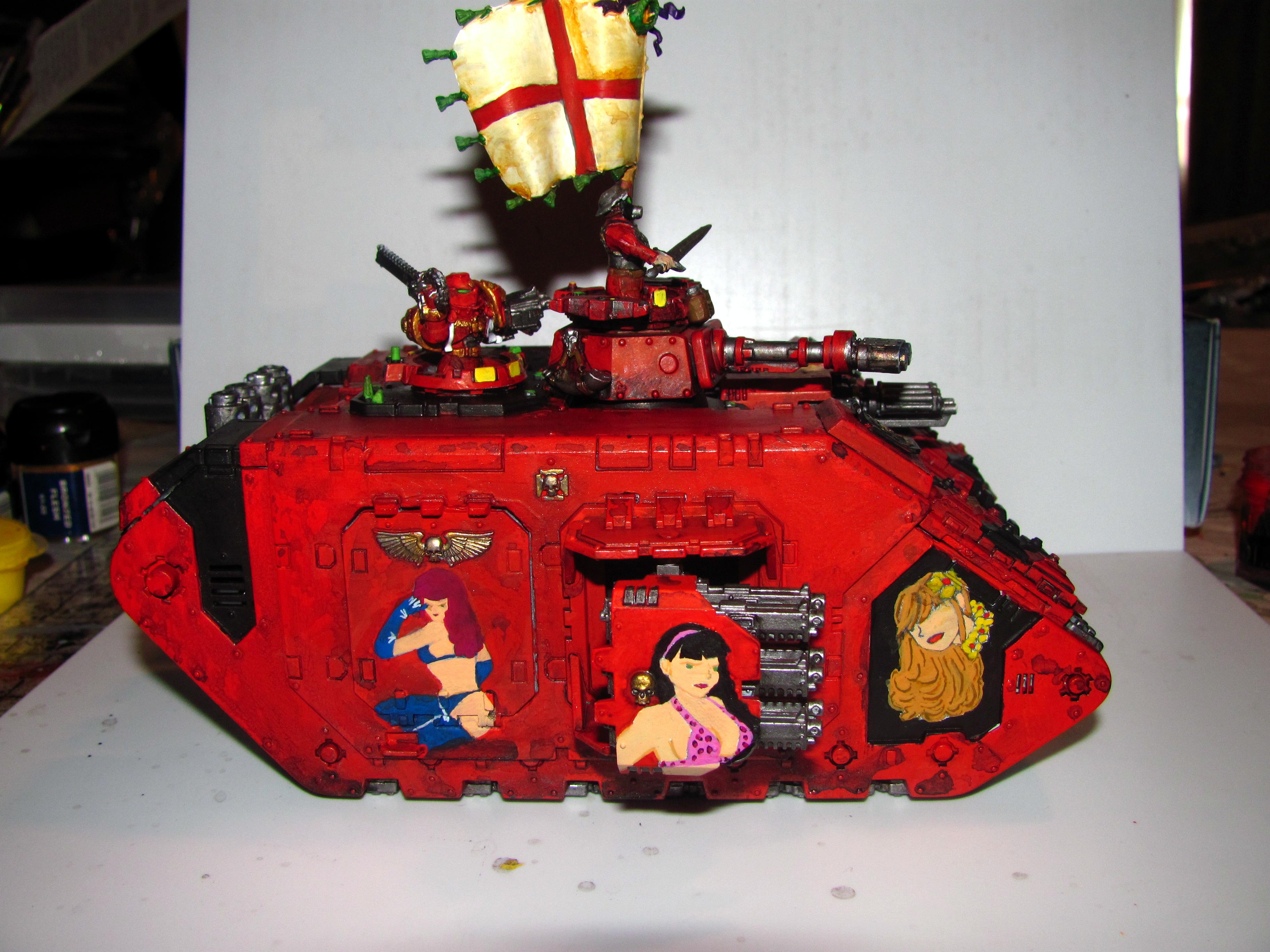 Freehand, Land Raider, Nose Art, Space Marines