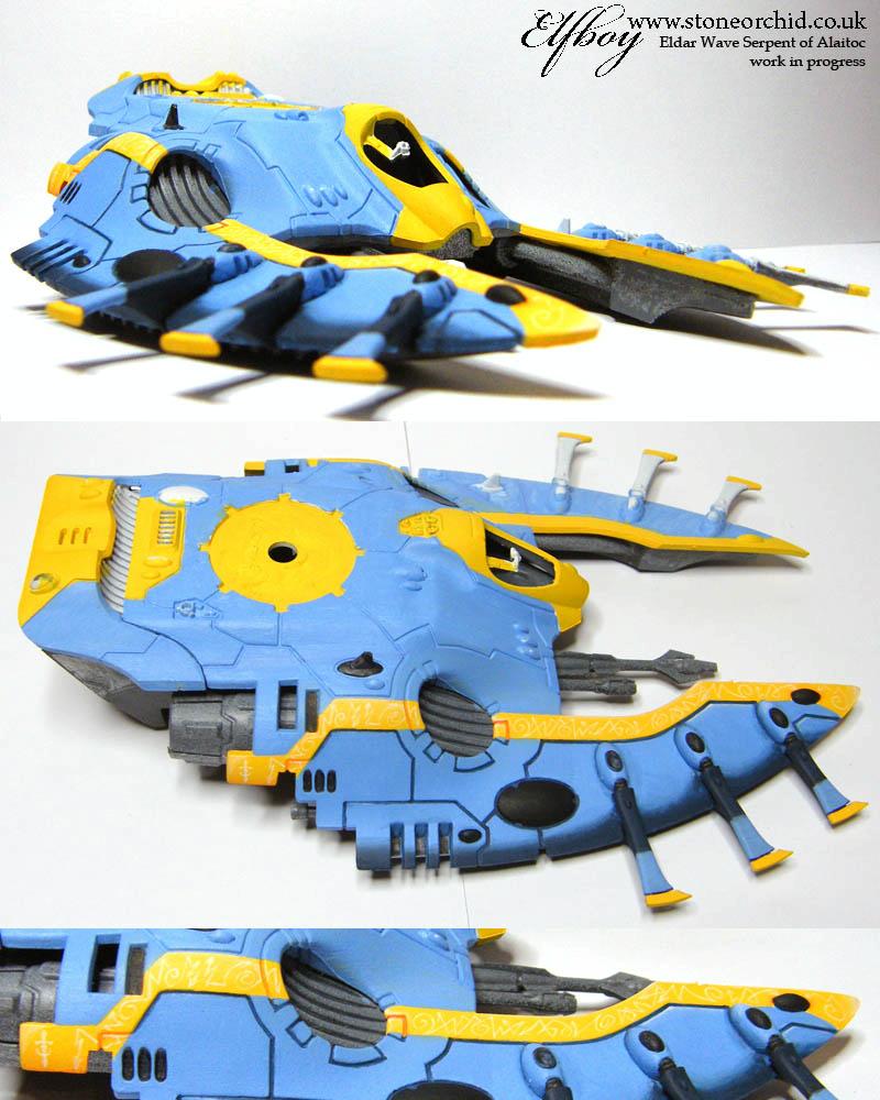 Alaitoc, Eldar, Freehand, Tank, Wave Serpent, Work In Progress