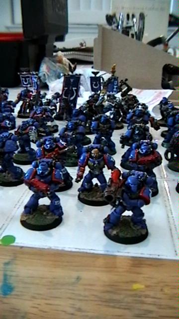 Bolters, Power Armor, Space Marines, Ultramarines, Warhammer 40,000