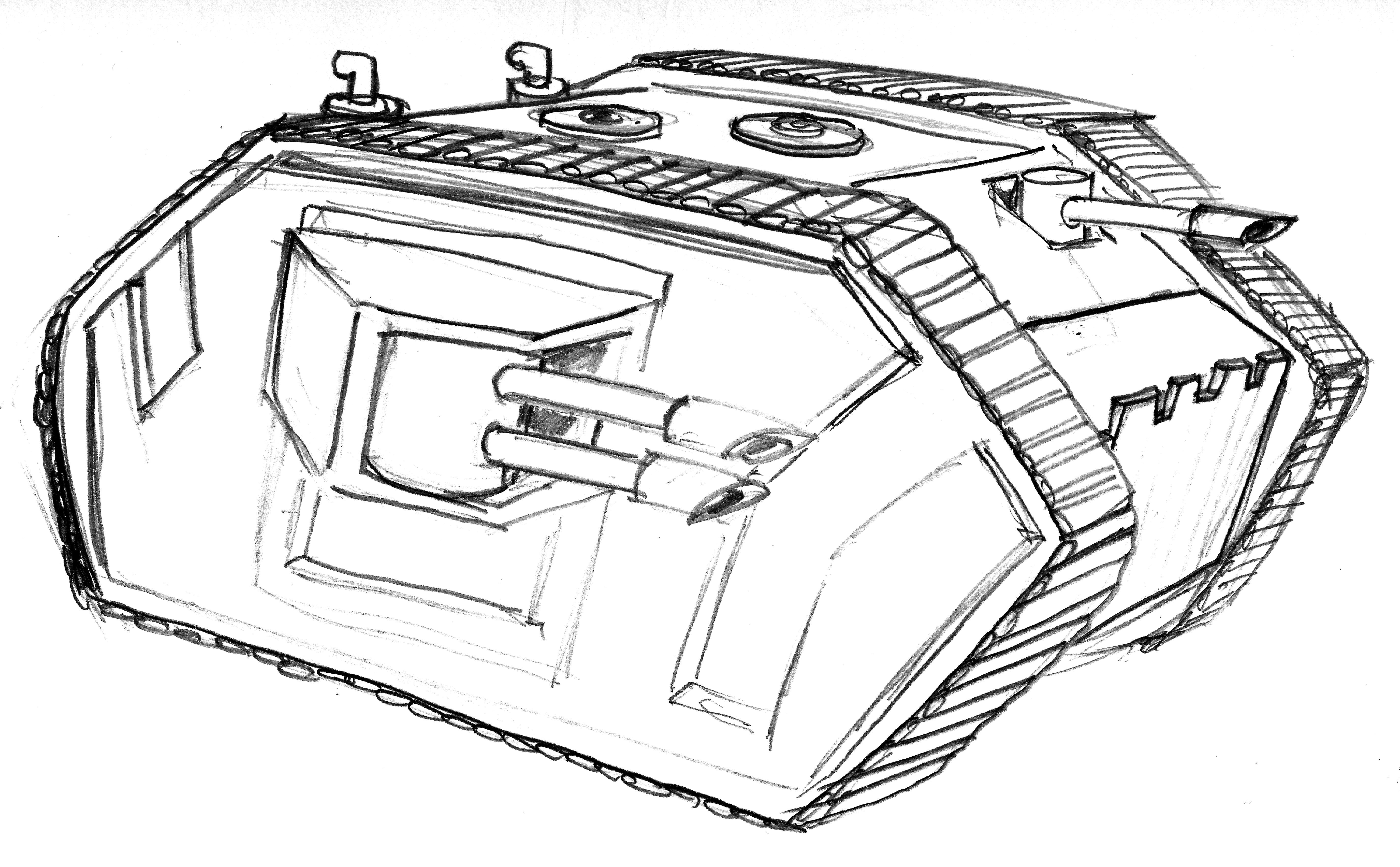 Energie Fist, Gatling, Iron, Iron Hands, Land Raider, Lr, Pre Heresy, Space Marines, Sturmkanone, Terminator Armor