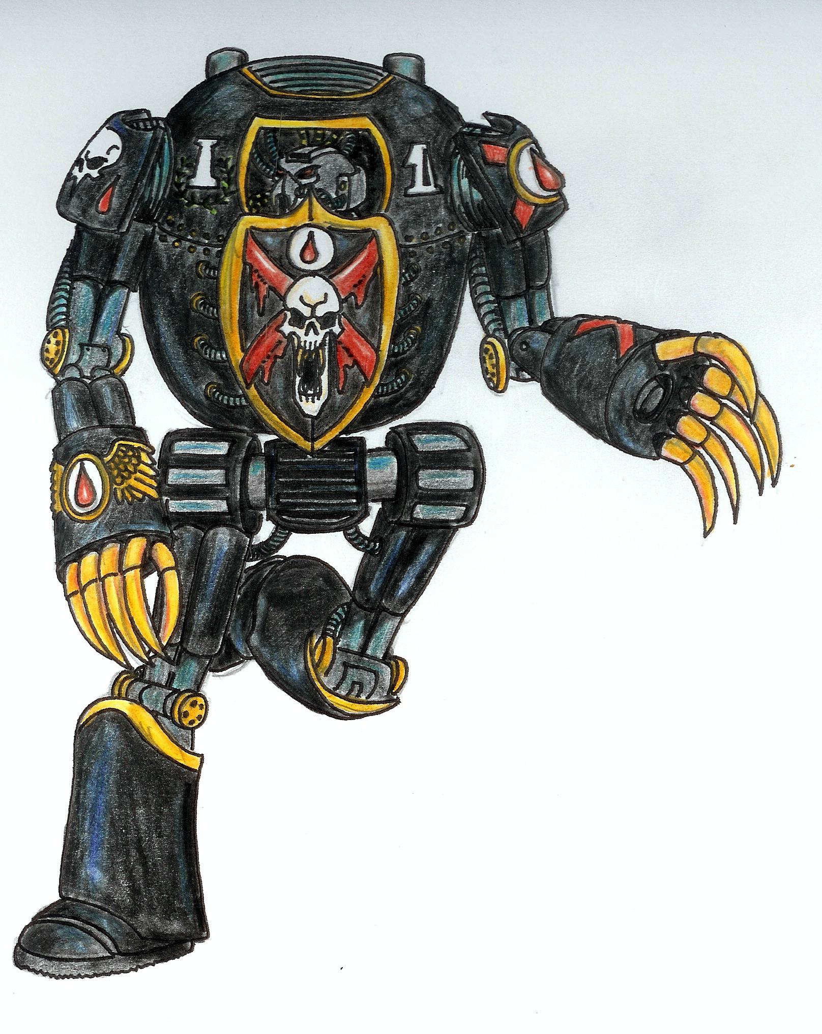 Artwork, Dreadnought, Fighting, Iron Hands, Machine, Moriar