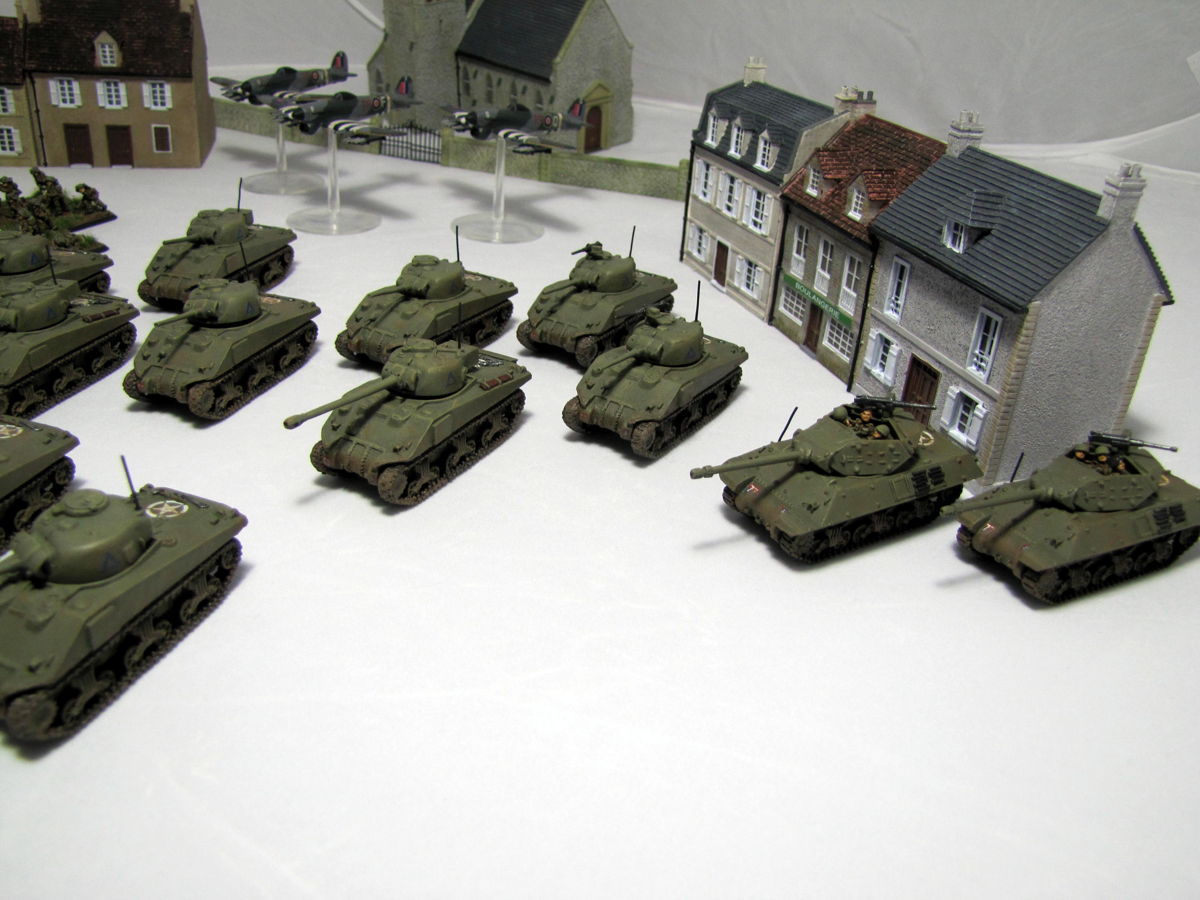 15mm, British, Flames Of War, M10 Tank Destroyer, Sherman Tanks, World War 2
