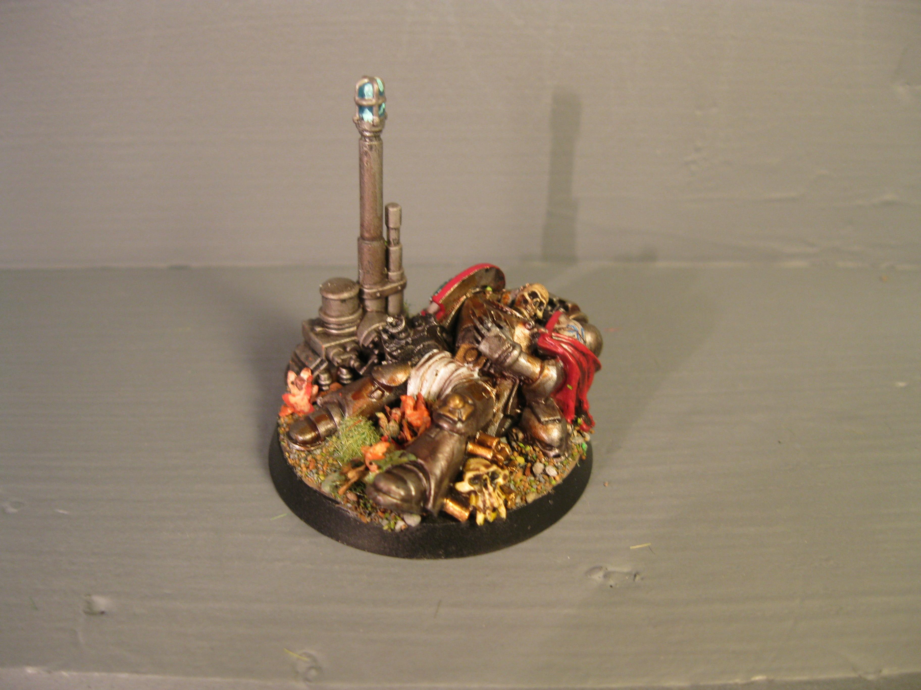 Advertisement, Corpse, Dead Space Marine, Iron Snakes, Marker, Objective Marker, Pro Painted, Space Marines, Warhammer 40,000