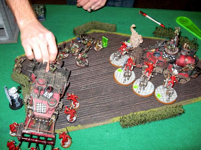 Battle Report, Battlewagon, Bloodcrushers, Bloodletters, Daemons, Orks