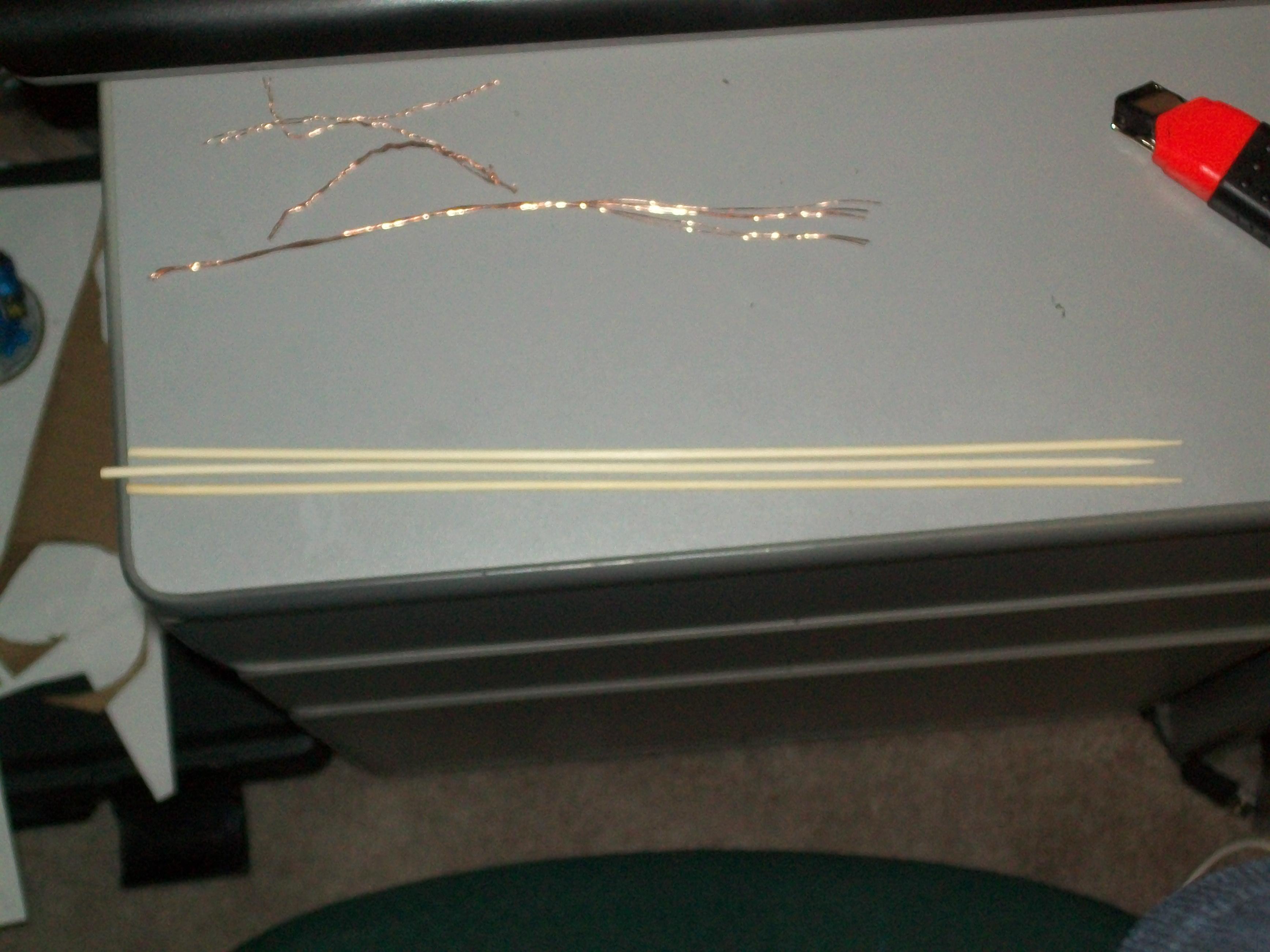 I used Bamboo Skewers and some wire