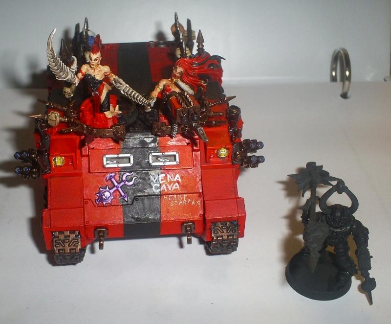 Angelspit, Band Themed, Chaos Space Marines, Noise Marines, Rhino, Slaanesh, Work In Progress