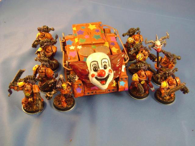Bright Colours, Chaos Space Marines, Clowns?!, Loltank