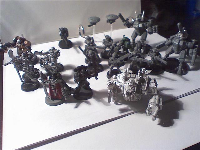 Space Marines, Tau, Unpainted, Work In Progress
