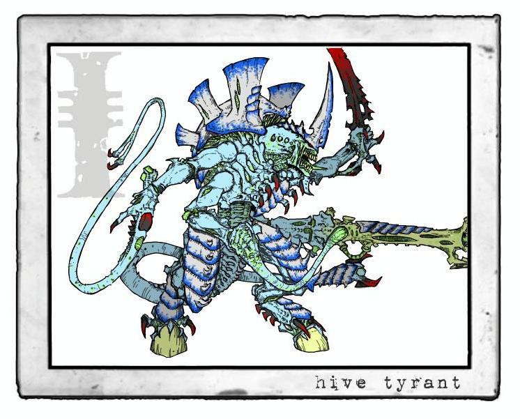Tyranids, Tyranid Hive Tyrant Ice Scheme