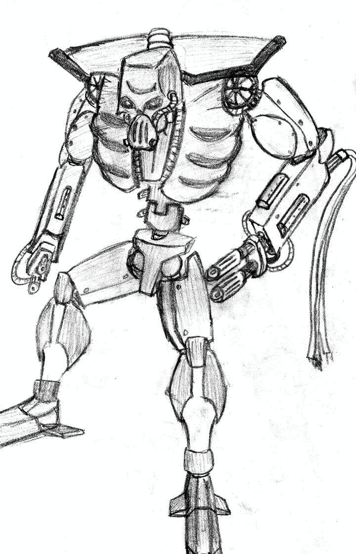 Drawing, Necrons, Sketch