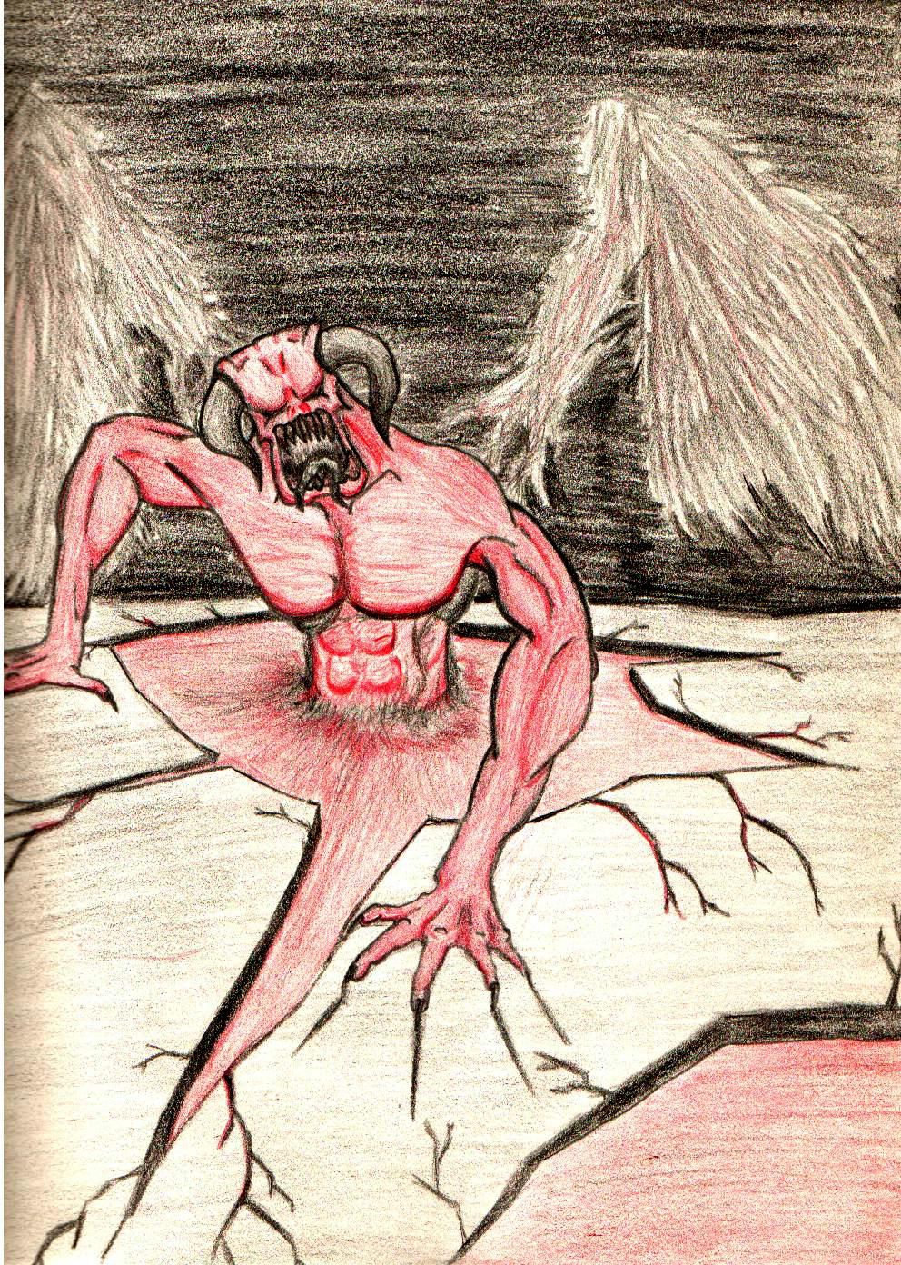 Black, Chaos, Colour, Daemons, Drawing, Khorne, Red