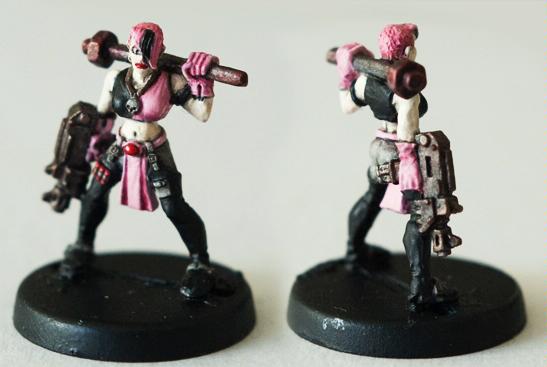 Escher, Female, Games Workshop, Ganger, Ganger Mod, Gangs, Girl, Heavy, Juve, Mod, Necromunda, Painting, Violent Fems
