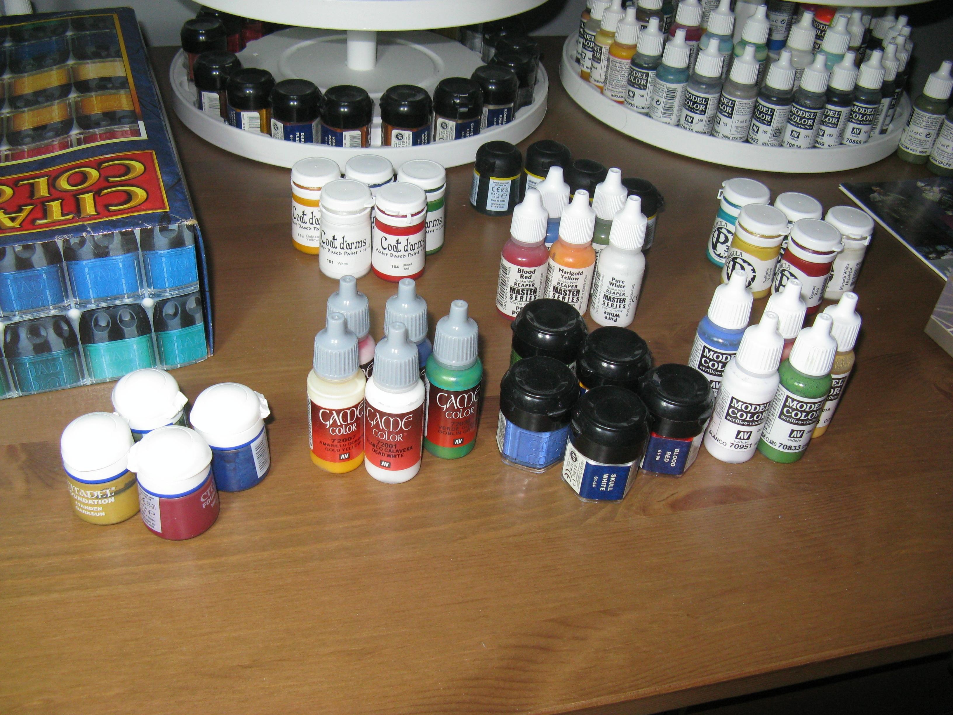Citadel, P3, Paint Ranges, Reaper, Vallejo Game Color, Vallejo Model Color