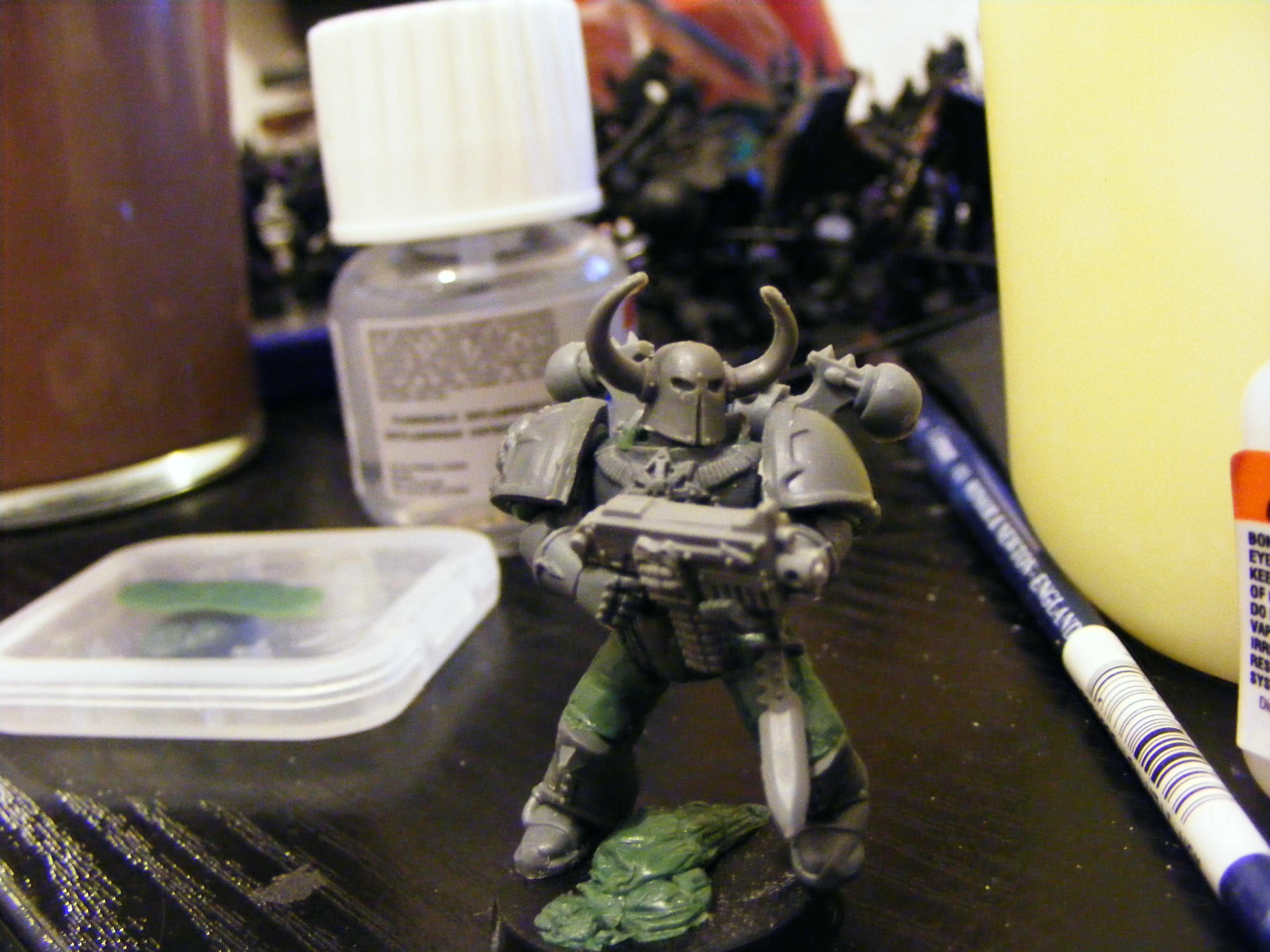 Chaos, Chaos Spaces Marines, Conversion, Greenstuff, True Scale