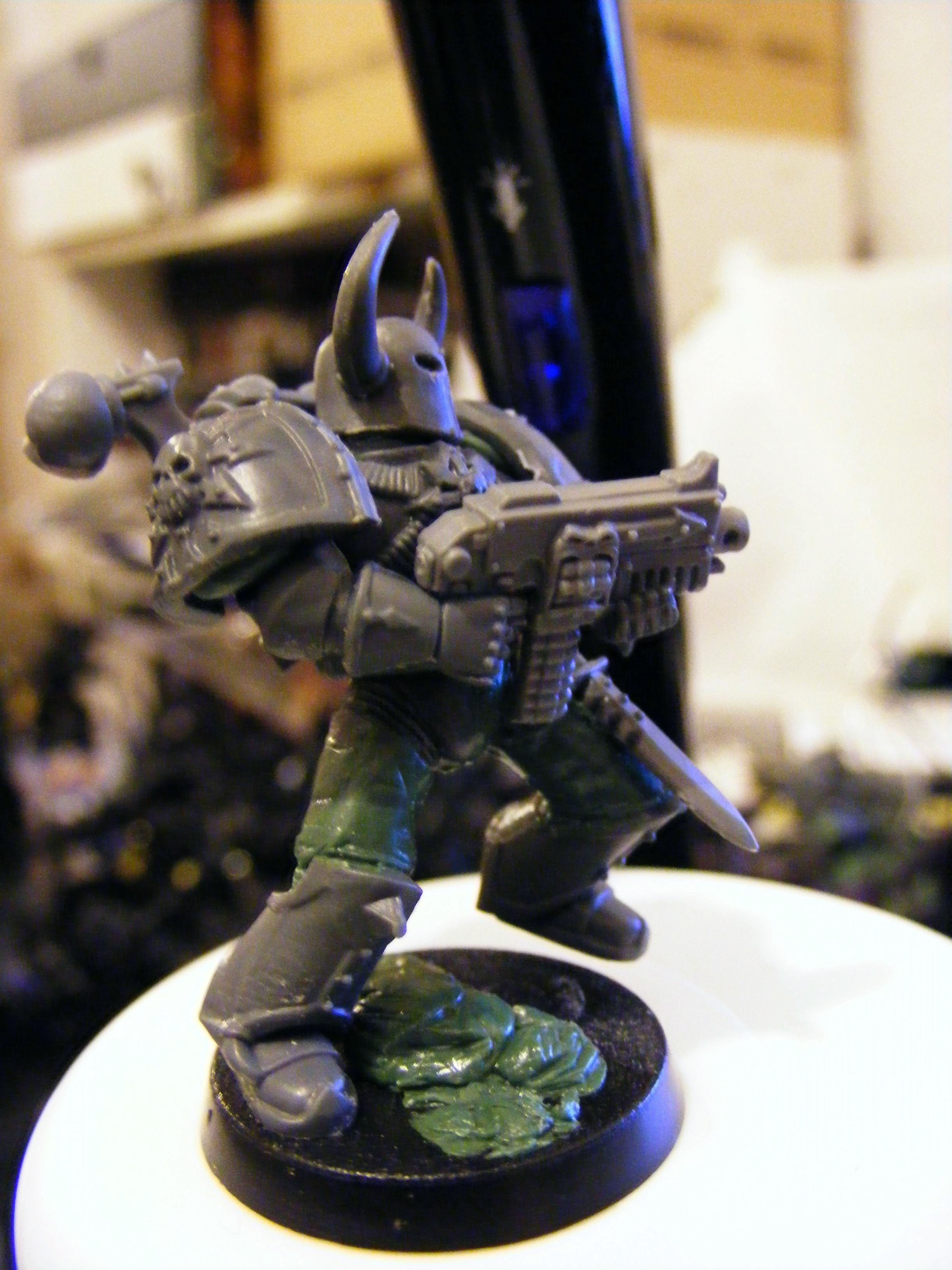 Chaos, Chaos Spaces Marines, Conversion, Greenstuff, True Scale