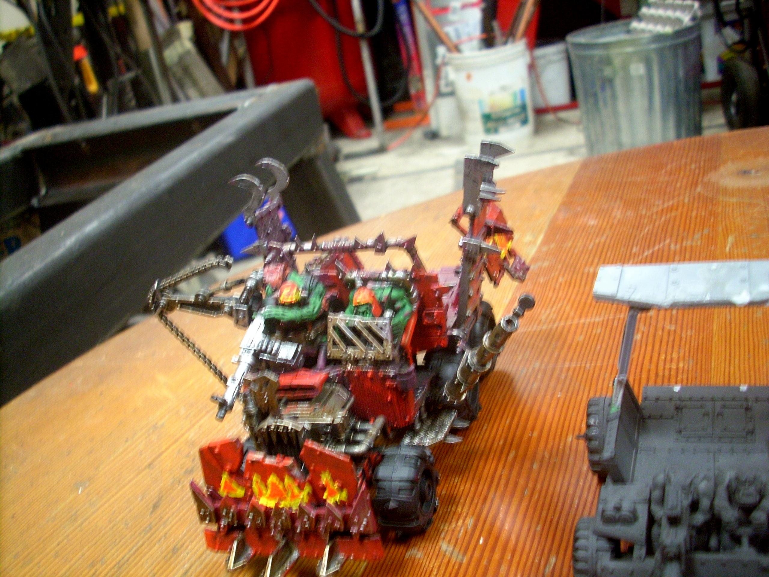 Evil, Flames, Orage, Orks, Sunz, Trukk