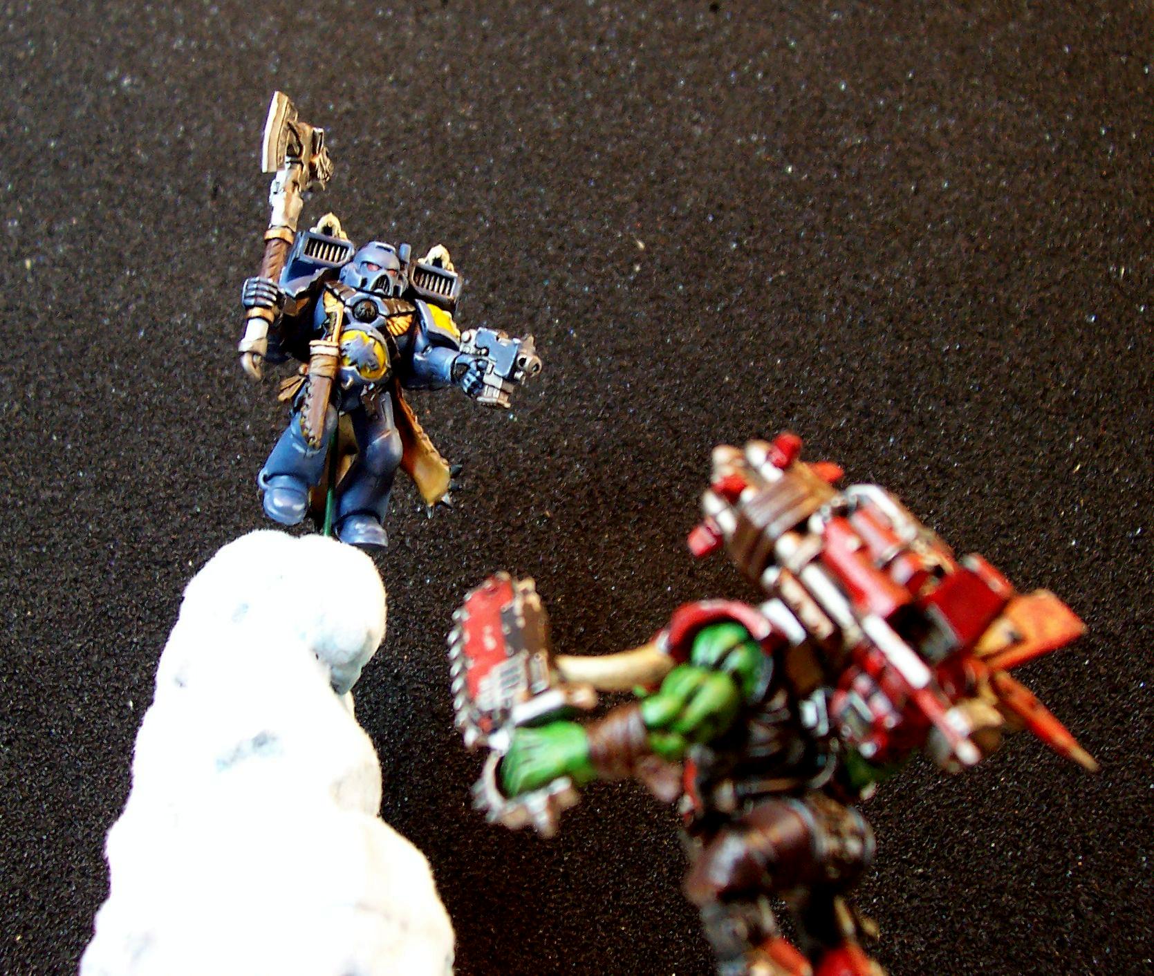 Duel, Orks, Space Marines, Space Wolves, Stormboyz