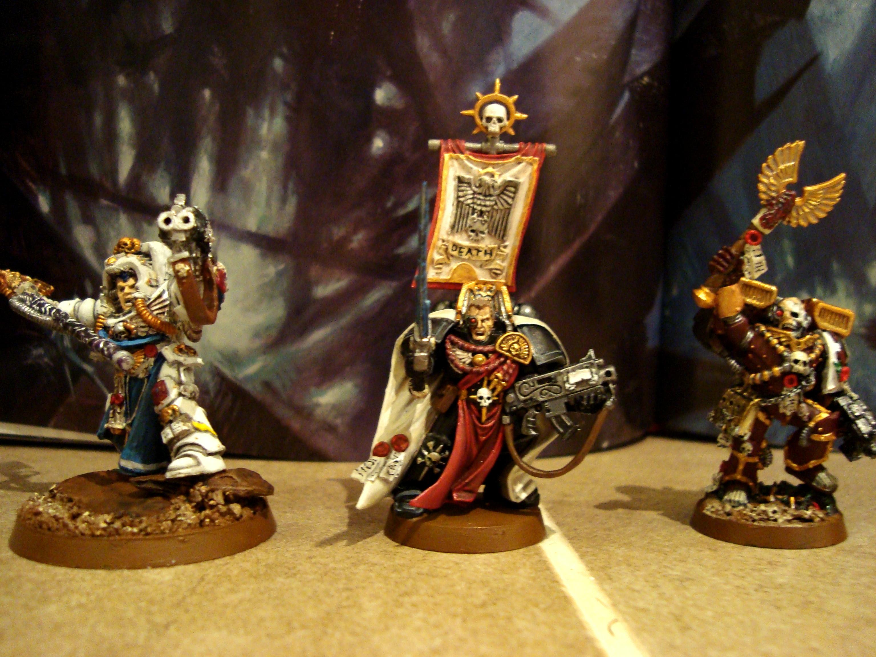 Captain, Chaplain, Librarian, Space Marines