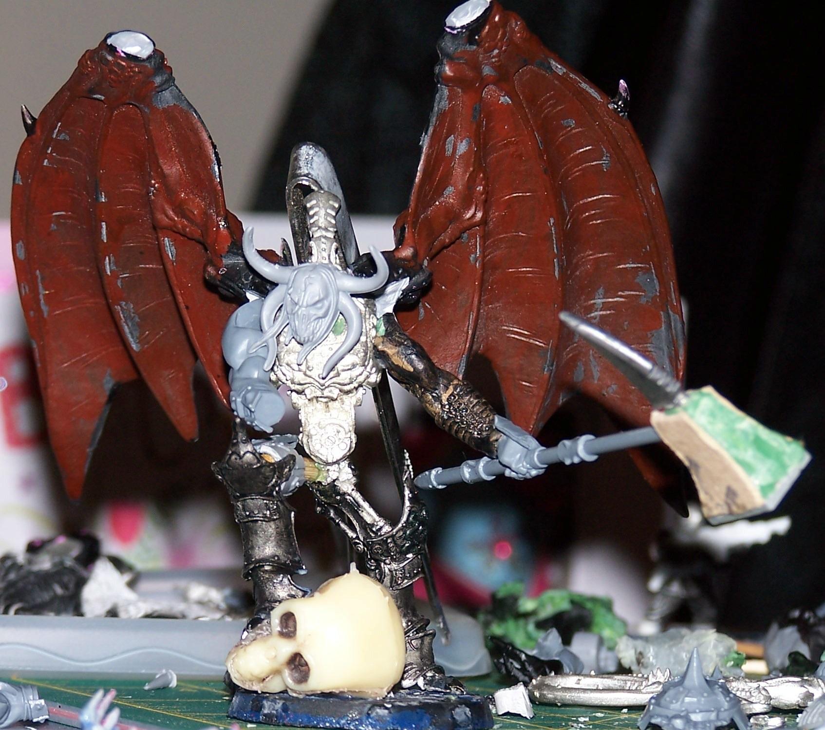 Chaos, Chaos Space Marines, Daemon Prince, Nurgle, Silvermk2, Warhammer 40,000, Work In Progress