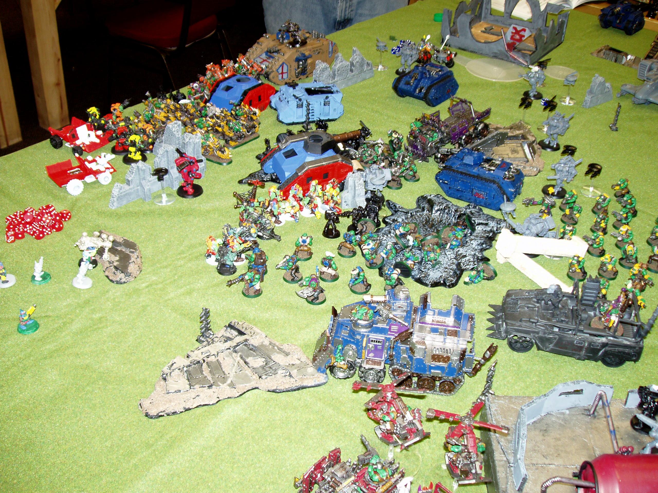 Apocalypse, Orks, Space Wolves, Tau