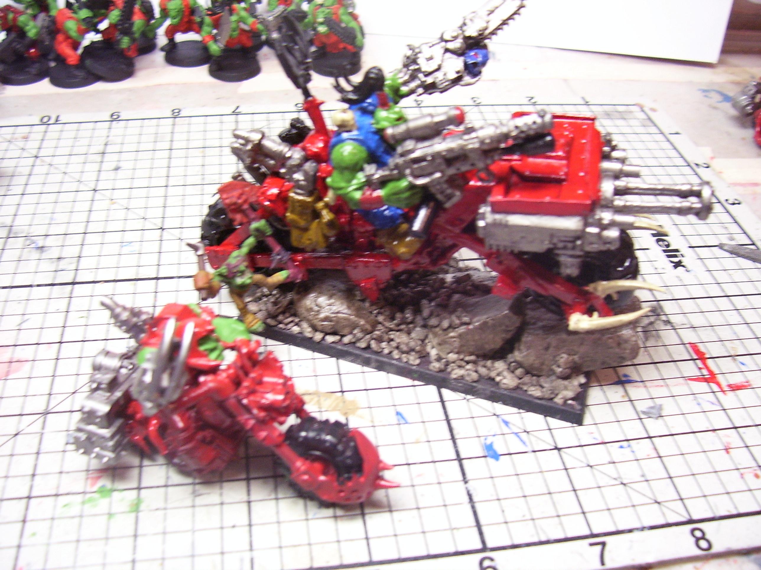 Wazdakka next to a Nob biker - size comparison