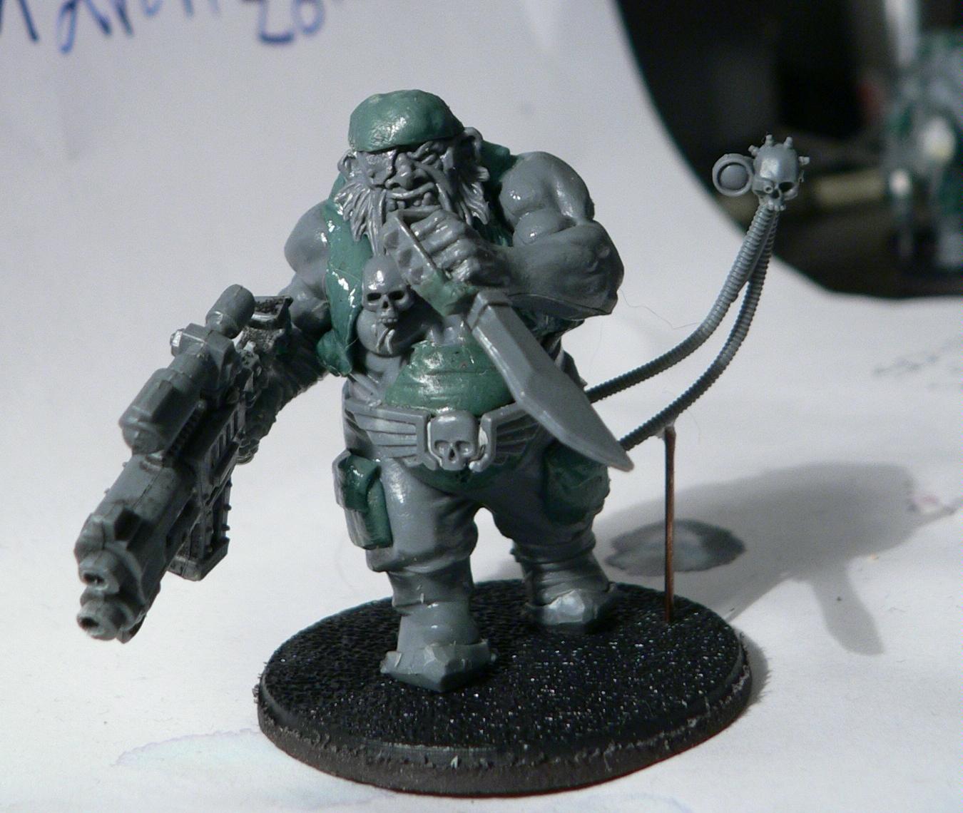 Bone'ead, Catachan, Conversion, Imperial Guard, Ogres, Ogryns, Servo Skull, Warhammer 40,000, Work In Progress