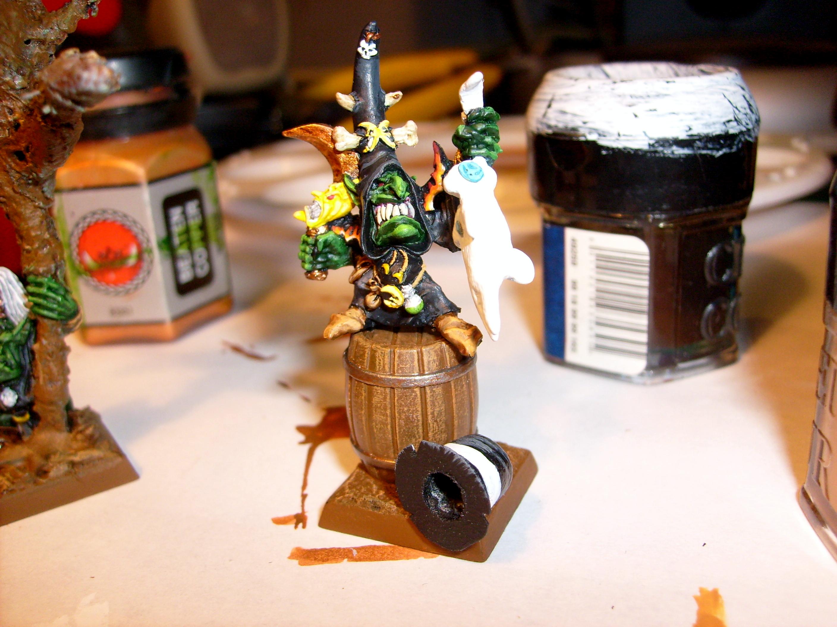 Black, Bunny, Conversion, Flames, Goblins, Green, Magic, Nightgobin, Rabbit, Shaman, Warhammer Fantasy