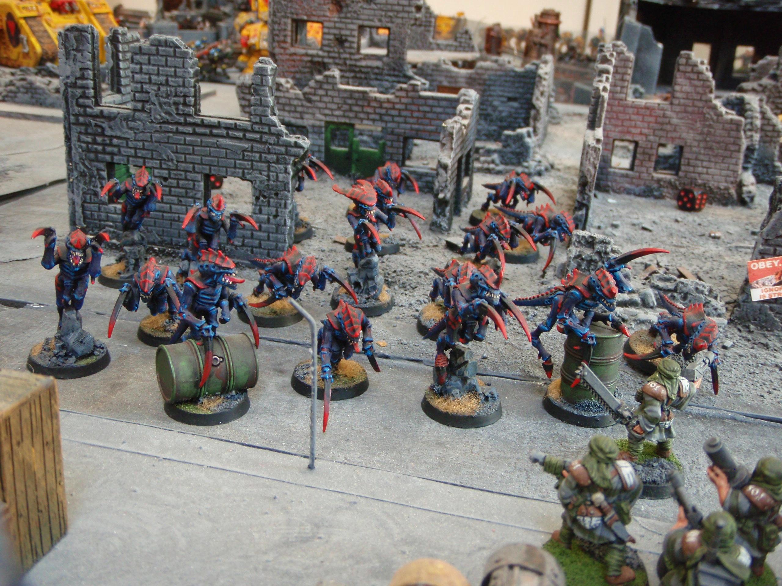 Battle, Hormagaunts, Imperial Guard, Tallarn Desert Raiders, Tyranids