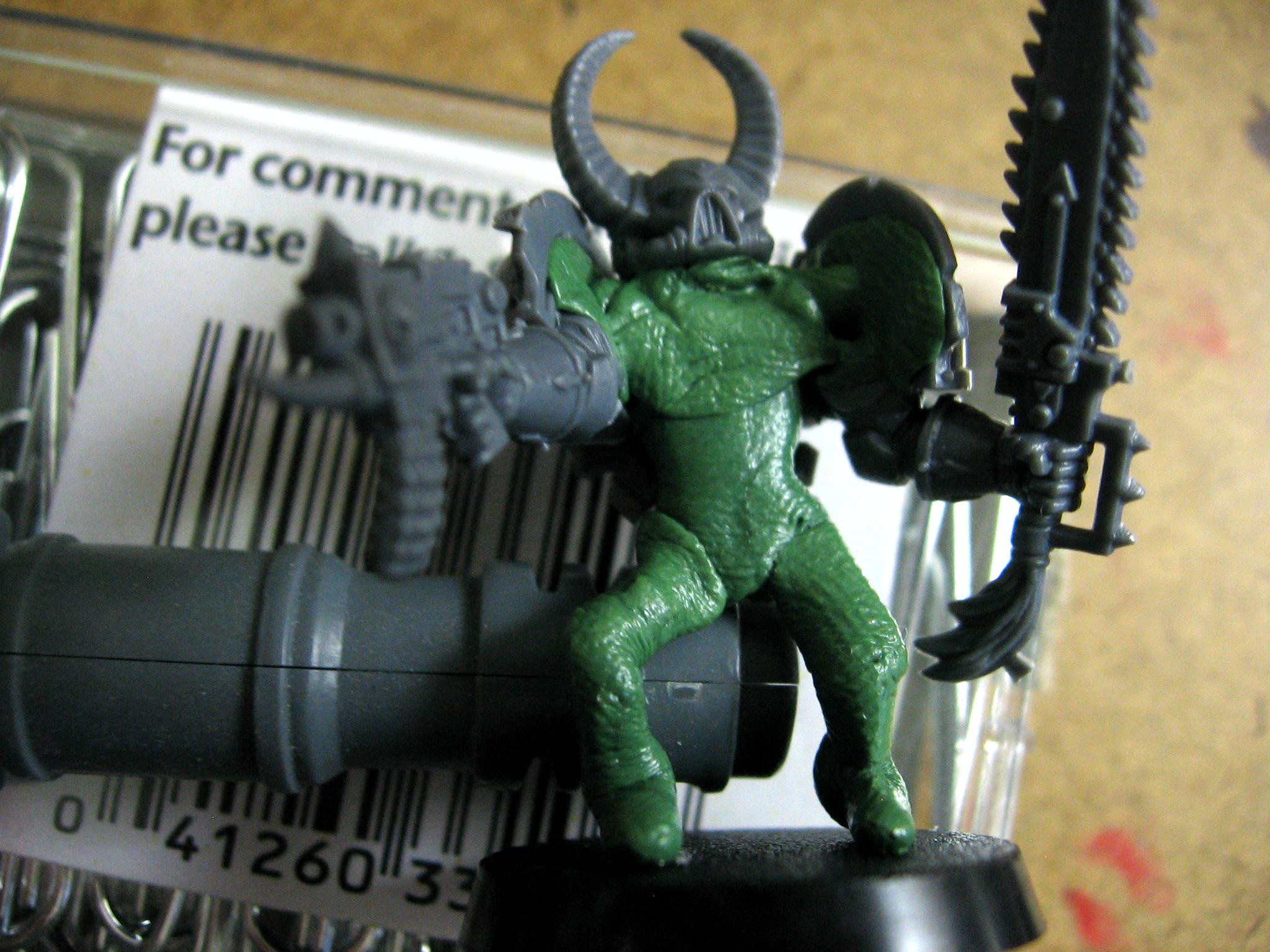 Stick figure Chaos Marine WIP 1