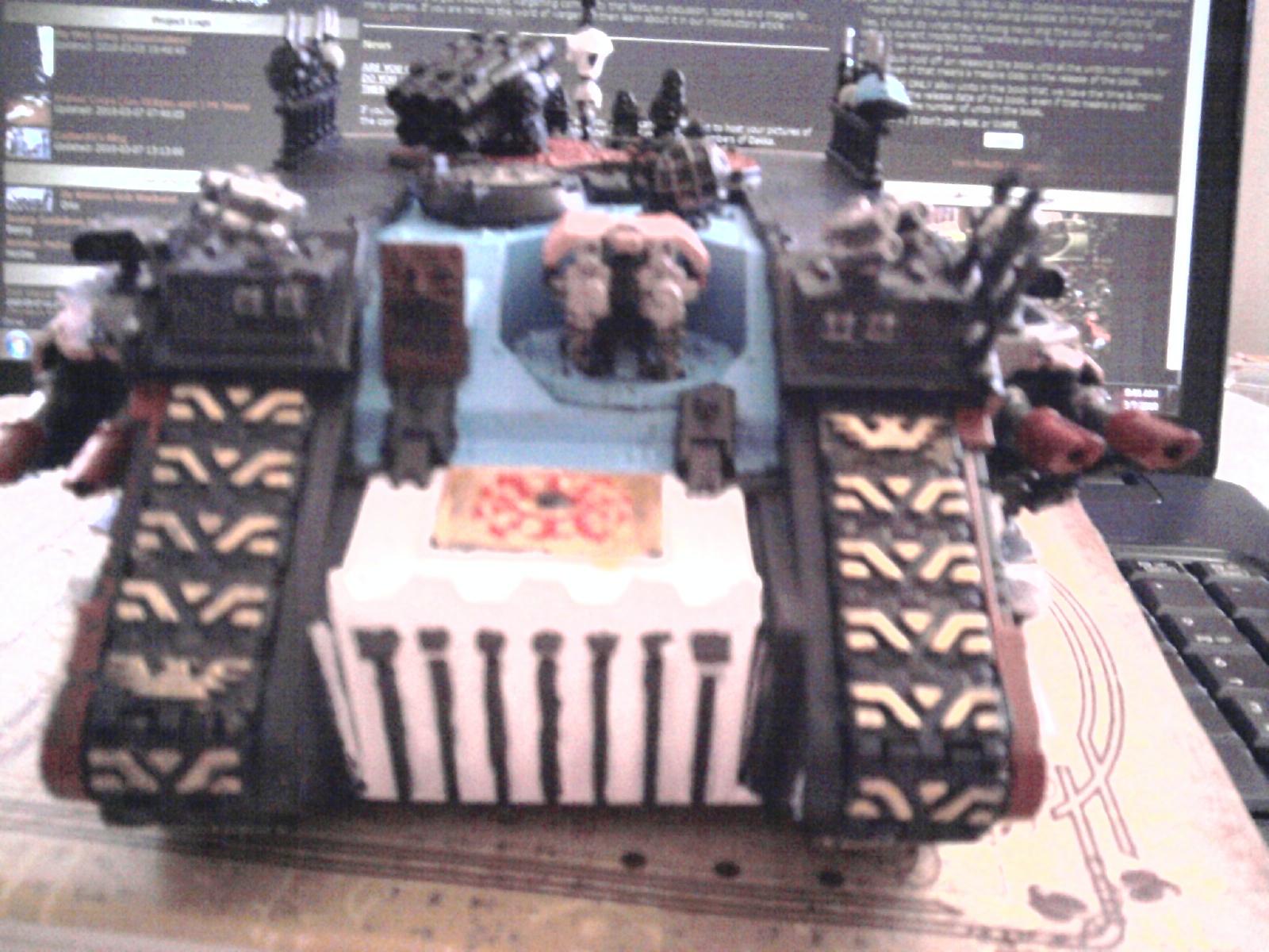 A Front view of the Land Raider