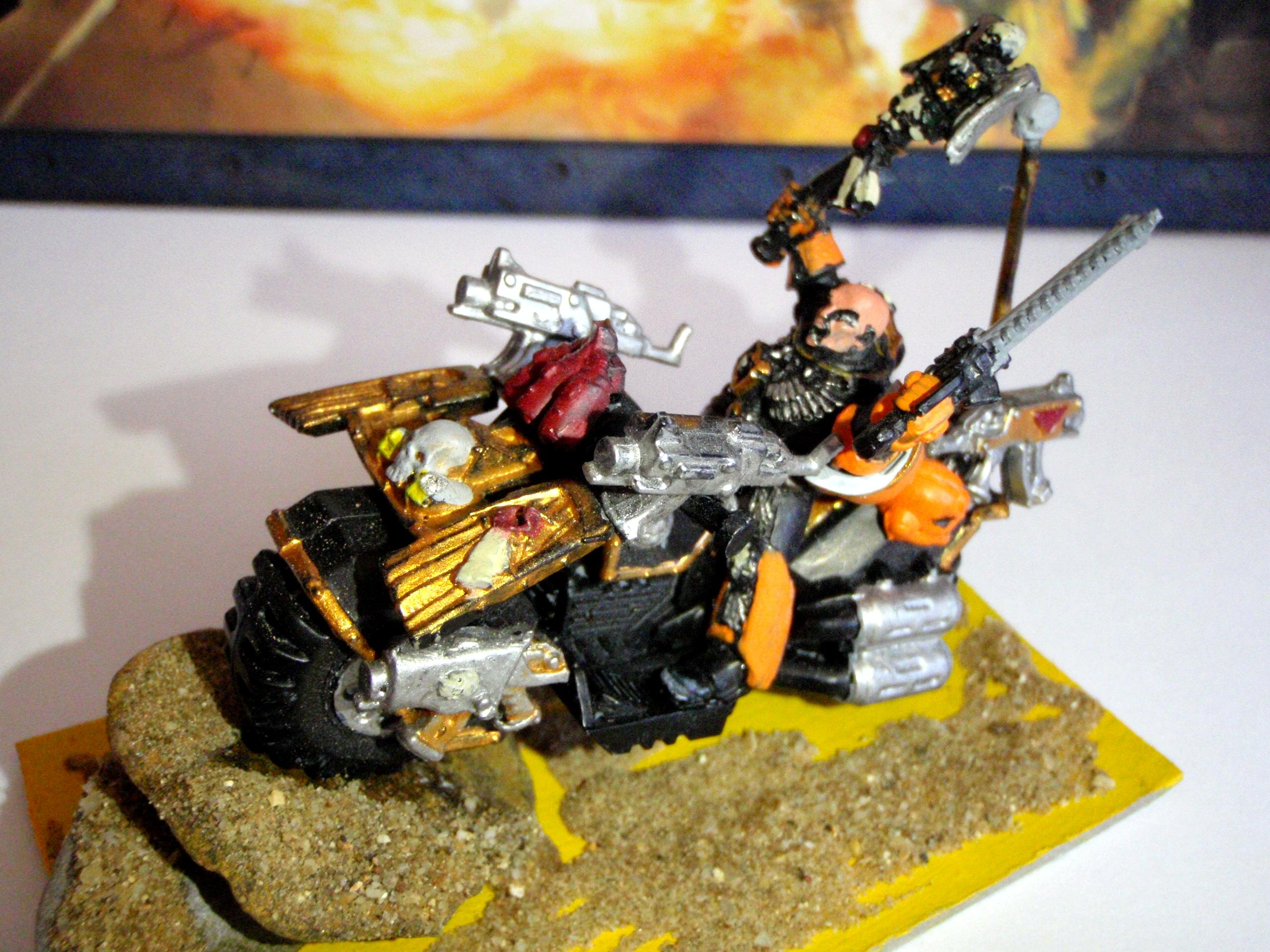 Space Marines, chaplain on a motorbike