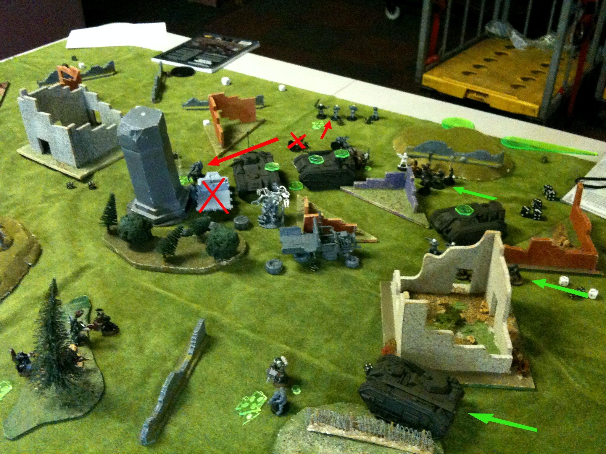 Battle Report, Da Dark Angelz, Da Ork Angelz, Imperial Guard, Orks, The Junos Moles