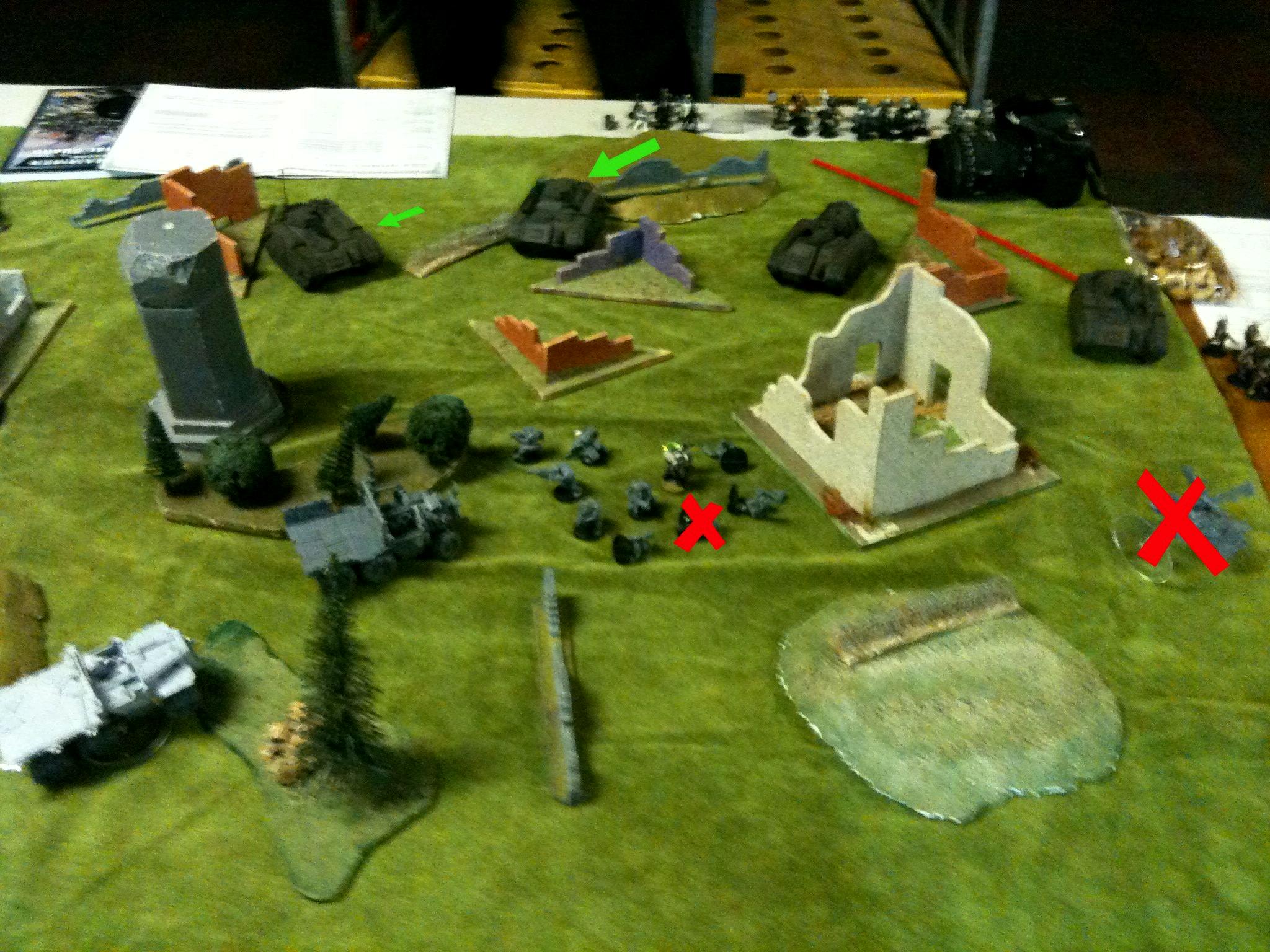 Battle Report, Da Dark Angelz, Imperial Guard, Orks, The Junos Moles